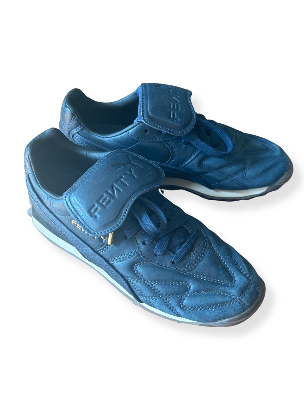PUMA FENTY Rihanna Cleated Creeper Sneakers Navy Leather Women’s Size 6